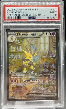 Pokemon Scarlet & Violet 151 Alakazam ex SIR 201/165 - PSA 9 - Mint - Image 1