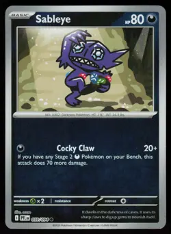 Sableye 059/094 Common Phantasmal Flames Pokemon Reverse Holo Near Mint - Image 1