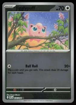 Jigglypuff 076/094 Common Phantasmal Flames Pokemon Reverse Holo Near Mint - Image 1