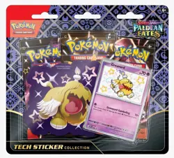 Sealed Pokemon Scarlet & Violet Paldean Fates Greavard Tech Sticker Collection - Image 1