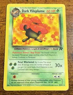 Pokemon TCG - Team Rocket Dark Vileplume Regular Rare Non Holo 30/82 - Image 3