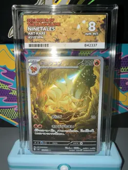 Pokemon TCG Ninetails Art Rare 110/108 Ruler Of The Black Flame Ace 8 - Image 3
