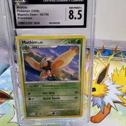2008 Pokemon Diamond & Pearl Majestic Dawn Prerelease Stamped Mothim 42 CGC 8.5 - Image 4