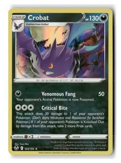 Crobat 105/195 Holo Rare Silver Tempest Pokemon Holo Near Mint - Image 1