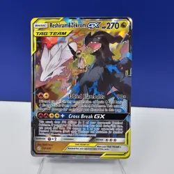 Pokemon TCG Reshiram & Zekrom GX 157/236 Cosmic Eclipse Tag Team NM/MINT - Image 1