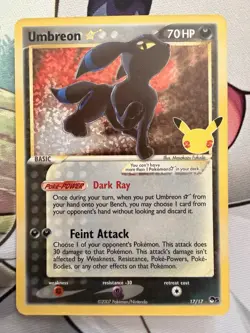 Umbreon 17/17 POP Series 5 Holo Rare 70 HP Darkness Basic English 2007 - Image 1