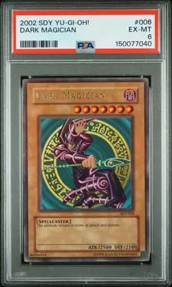2002 YU-GI-OH! STARTER DECK: YUGI #006 DARK MAGICIAN PSA 6 - Image 1