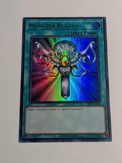Yugioh Monster Reborn LOB-EN118 Ultra Rare 25th Anniversary NM - Image 1