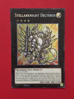 Yugioh! Stellarknight Delteros (Chibi Artwork) Secret Rare BLGG-EN010 NM - Image 1