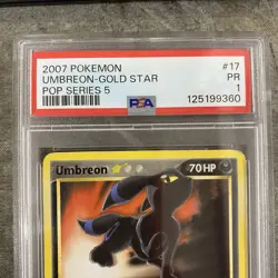 2007 Pokemon Umbreon Gold Star #17 "Pop Series 5" PSA Graded 1 NEW CERTIFICATION - Image 2