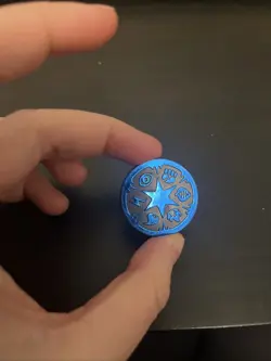 Pokemon TCG Energy Symbol Blue Mirror Vintage Coin - Image 2
