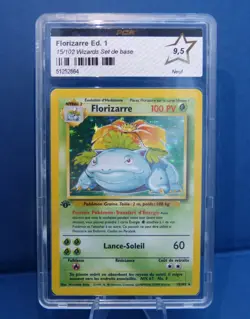 ⭐Carte Pokemon Florizarre 15/102 Set de Base 1999 Edition 1 PSA BGS PCA 9.5 ⭐ - Image 2