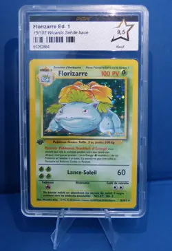 ⭐Carte Pokemon Florizarre 15/102 Set de Base 1999 Edition 1 PSA BGS PCA 9.5 ⭐ - Image 3