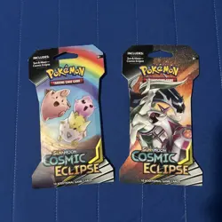 *UNOPENED* Pokemon TCG Sun & Moon Cosmic Eclipse Sleeved Booster Pack (2) 820650825903 - Image 1