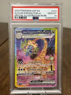PSA 10 Alolan Exeggutor EX SIR 242/191 2024 Pokemon Surging Sparks Gem Mint - Image 1