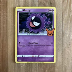 Gastly 055/198 Trick Or Trade Halloween Pokemon TCG Pikachu Stamp - Image 1