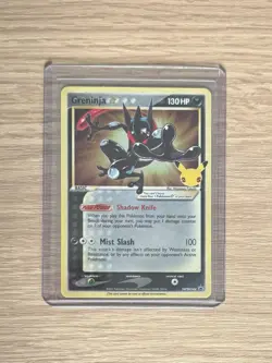 Mint/NM Greninja Gold Star SWSH144 Pokemon TCG 25th Celebrations ETB Box Fresh - Image 1