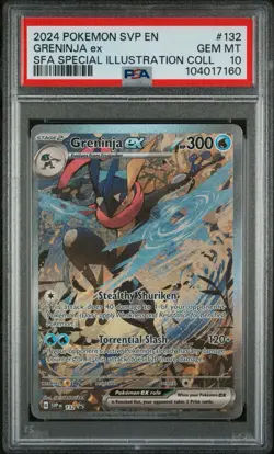 PSA 10 Greninja ex SVP 132 Pokemon Shrouded Fable Black Star Promo SIR GEM MINT - Image 1