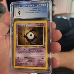Pokemon TCG Unown [E] Neo Discovery 67 Regular 1st Edition Common CGC 9 - Image 1