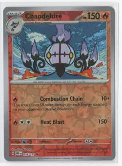 Pokemon Obsidian Flames 038/197 Chandelure Reverse Holo - Image 1