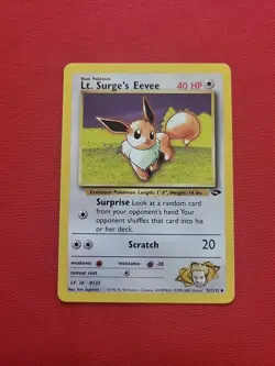 Pokemon: Lt. Surge's Eevee #51/132 Gym Challenge 2000 Vintage WOTC - LP/MP - M36 - Image 3
