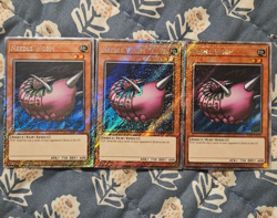 3x Yu-Gi-Oh! Needle Worm RA04-EN112 Platinum Secret Rare Playset - Image 1