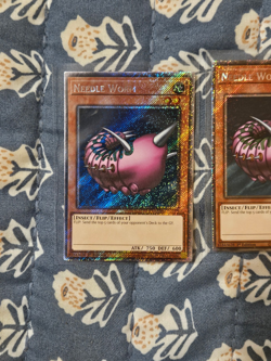 3x Yu-Gi-Oh! Needle Worm RA04-EN112 Platinum Secret Rare Playset - Image 4