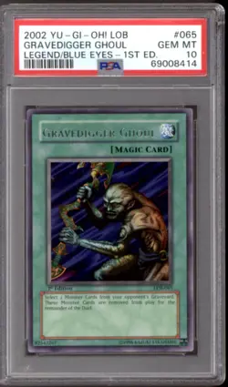 Yu-Gi-Oh LOB BEWD 1st Edition Gravedigger Ghoul LOB-065 PSA 10 GEM MINT YuGiOh - Image 1