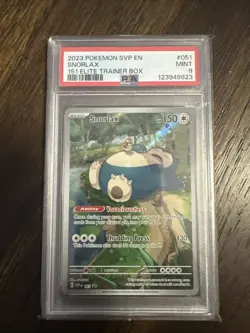 2023 Pokemon TCG Snorlax SVP Black Star Promos 051 Holo Promo PSA MINT 9 - Image 1
