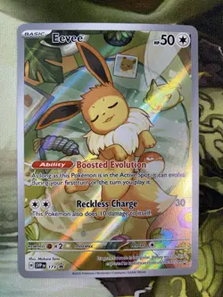 Eevee 173 Sv: Scarlet & Violet Promo Cards Holo Pokemon TCG Card Cute Sleepy Nm - Image 1