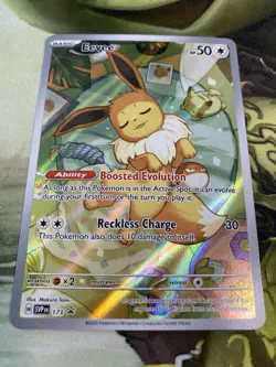 Eevee 173 Sv: Scarlet & Violet Promo Cards Holo Pokemon TCG Card Cute Sleepy Nm - Image 3