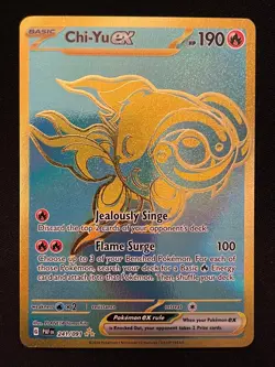Pokemon Chi-Yu ex Hyper Rare SV: Paldean Fates 241/091 NM - Image 1