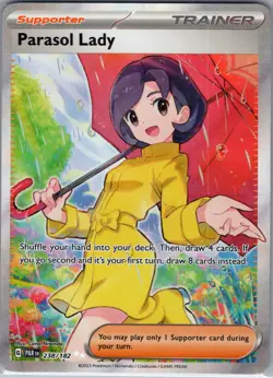 Parasol Lady 238/182 Full Art Trainer - Paradox Rift - Pokemon Card - NM - Image 1