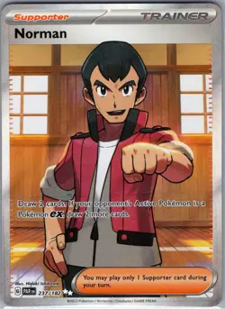 Norman 237/182 Full Art Trainer - Paradox Rift - Pokemon Card - NM - Image 1