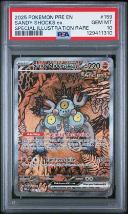 2025 POKEMON PRE EN-PRISMATIC EVOLUTIONS #159 SANDY SHOCKS EX PSA 10 - Image 1