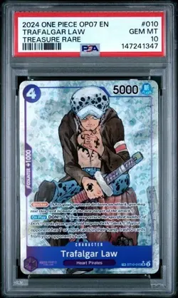 Trafalgar Law Treasure Rare ST10-010 One Piece English PSA 10 - Image 1