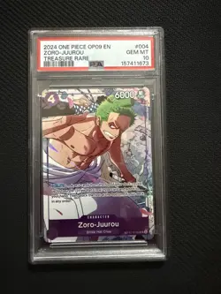 PSA10 2024 One piece Op09 English Zoro-Juurou TR Treasure Rare - Image 1