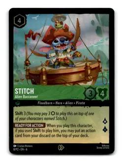 Stitch - Alien Buccaneer 8 Promo Disney Lorcana Promo Lorcana Holo NM/M ~23216 - Image 1