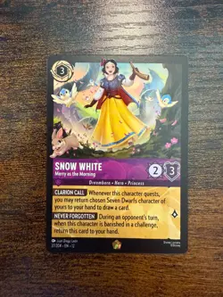 Disney Lorcana TCG Snow White Merry as the Morning 37/204 - Image 1