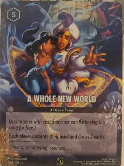 A Whole New World Disney Lorcana Promo Aladdin 10/C1 English NM - Image 1