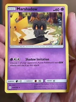 POKEMON MARSHADOW 103/236 RARE COSMIC ECLIPSE NM CARD - Image 1