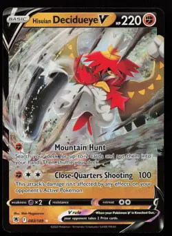 Hisuian Decidueye V 083/189 Ultra Rare SWSH10: Astral Radiance Pokemon Card - Image 1