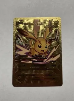 Ultra Pikachu GX HP 1900000 Gold Foil Fan Art Go Ultra Rare Display Card NM/M - Image 1