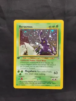 Pokemon Cards: Neo Genesis 1st Edition Rare Holo: Heracross 6/111 - Image 1
