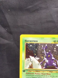 Pokemon Cards: Neo Genesis 1st Edition Rare Holo: Heracross 6/111 - Image 3