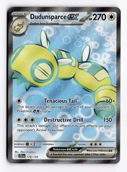 Dudunsparce ex 178/159 Full Art Ultra Rare - Journey Together Pokemon Card NM/M - Image 1