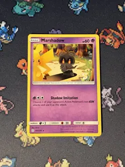 Pokemon Cards Marshadow 103/236 Non Holo Rare Cosmic Eclipse - (NM) - Image 1
