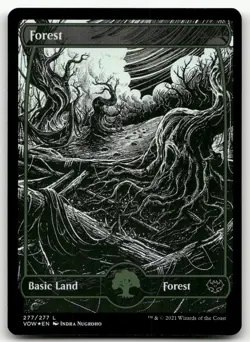 Forest (277) #277 (Foil) (NM) Crimson Vow VOW Magic MTG - Image 1