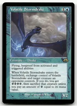 Volatile Stormdrake (Retro Frame) #404 (NM) Modern Horizons 3 MH3 Magic MTG - Image 1