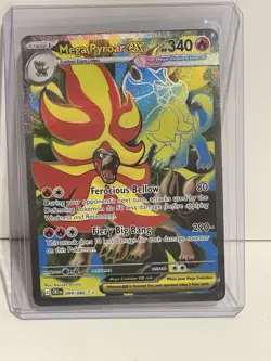 Mega Pyroar EX 099/086 Evolutions Secret Rare Holo EN Pokemon TCG HP 340 - Image 1
